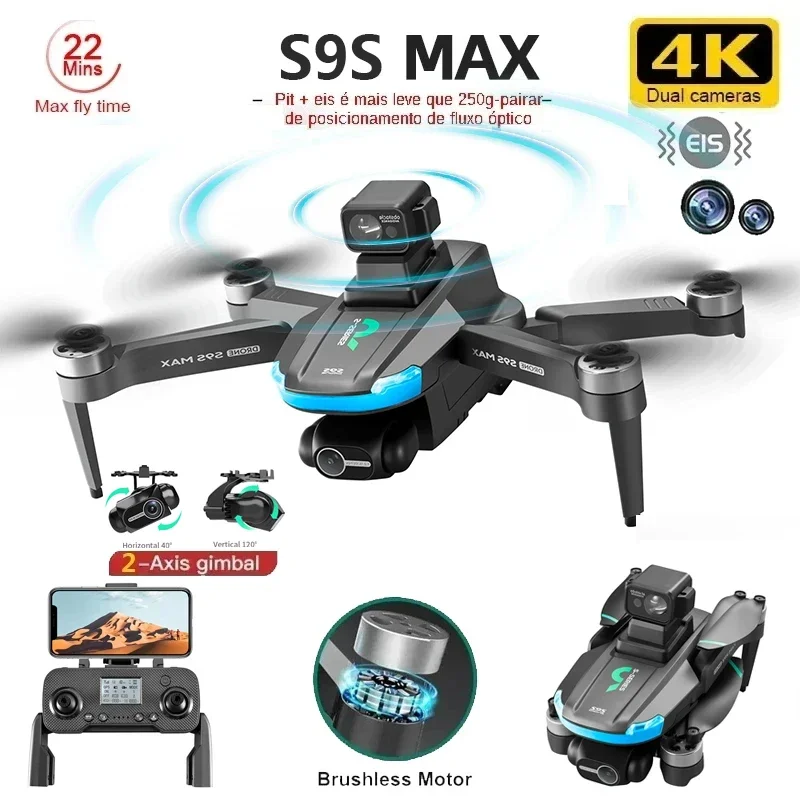 Drone Camera With Gimbal - NEUE S9S MAX MINI Drone 4K